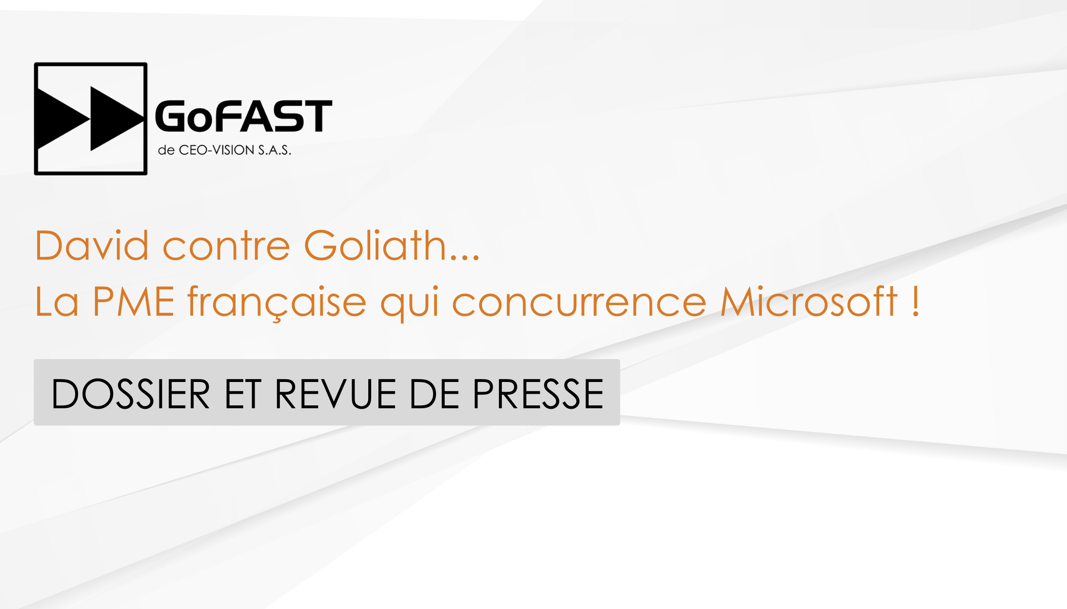 David contre Goliath la PME Française qui concurrence Microsoft